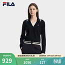 FILA 斐乐官方女士编织外套2026春新款休闲假两件学院风毛衣开衫 传奇蓝-NV S 160/80A/S