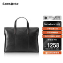 新秀丽（Samsonite）男士手提包13英寸电脑包休闲通勤文件袋牛皮革公文包TK9*09001