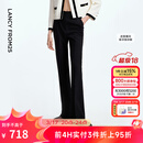 朗姿黑色高腰直筒裤通勤百搭西裤高级感气质长裤秋季新款女 黑色2 M