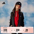 adidas女大童休闲三条纹长袖套装儿童秋季阿迪达斯官方轻运动   黑色/白色   164
