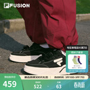 FILAFUSION 斐乐潮牌女鞋【章昊同款】帆布鞋女运动鞋滑板鞋 黑/奶白-BG 37.5