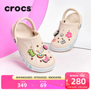 卡骆驰（CROCS）洞洞鞋贝雅卡骆班轻便耐磨一脚蹬休闲鞋|205089 冬日白/彩色-1LI 37 /38(230mm)