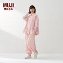 MUJI IDEE 女式 平纹细褶裥长袖衬衫 女士衬衣女装26年春季 GA63CC6S 浅粉红色 M (155/80A)