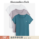Abercrombie & Fitch经典小麋鹿图案女装夏季美式3件组合装圆领短袖T恤139-4670 多色 XS 160/84A