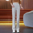 【商场品质】2026春季爆款窄版直筒牛仔裤百搭宽松显瘦阔腿裤女款 莫兰迪灰 XL （29建议115-125斤）