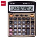 得力（deli）语音计算器 商用计算机会计专用多功能大按键大屏幕办公用品 1560金色