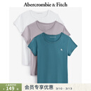 Abercrombie & Fitch经典小麋鹿图案女装夏季美式3件组合装圆领短袖T恤139-4670 多色 XS 160/84A
