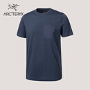 ARC'TERYX始祖鸟 CAPTIVE POCKET SS 男子 棉质短袖T恤 BLACK SAPPHIRE/蓝黑色 M