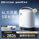 鱼跃制氧机医用吸氧机家用老人5L升级氧气机6L9F-6CW中重度缺氧
