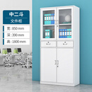鑫路莱文件柜铁皮柜储物柜抽屉柜办公柜资料柜档案柜凭证柜档案柜带锁柜 中二斗文件柜 经济款