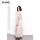 SNIDEL连衣裙女26春夏新品优雅收腰荷叶边小飞袖印花SWFO261103 浅粉色 S (0)