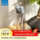 乐扣乐扣（LOCK&LOCK）人鱼线塑料运动水杯夏天便携水壶带刻度提手男女水杯子700ML灰色