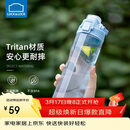 乐扣乐扣（LOCK&LOCK）人鱼线塑料运动水杯夏天便携水壶带刻度提手男女水杯子700ML蓝色
