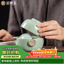 金镶玉功夫旅行茶具套装泡茶壶 快客杯飘逸杯盖碗汝窑 祥龙快客杯