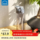 乐扣乐扣（LOCK&LOCK）人鱼线塑料运动水杯夏天便携水壶带刻度提手男女水杯子700ML灰色