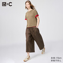 优衣库合作款/女装男装棉质裙裤/休闲裤裤子483042 34 驼色 M