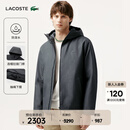 LACOSTE法国鳄鱼男装25秋冬新款简约厚款连帽棉服外套|BH2552 050/深灰色 M 50