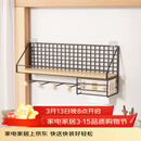 安尔雅免打孔墙上置物架客厅墙面卧室床头收纳架墙壁挂式隔板路由器架子