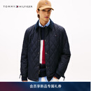 Tommy Hilfiger【防水】秋冬男美式潮流菱格灯芯绒衬衫领轻薄棉服夹克外套 藏青色DW5 L （推荐：150-165斤）