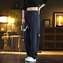 轻奢爆款马年限定 2026春季新款男士休闲裤卫裤宽松直筒百搭裤子 7007藏蓝色【高端正品】 XL (145-165斤)