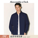 Abercrombie & Fitch【李现同款】小麋鹿图案美式牛津长袖衬衫25秋冬男装125-5224 海军蓝 M (180/100A)