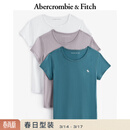 Abercrombie & Fitch经典小麋鹿图案女装夏季美式3件组合装圆领短袖T恤139-4670 多色 XS 160/84A