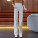 【商场品质】2026春季爆款窄版直筒裤牛仔裤百搭宽松显瘦阔腿裤 莫兰迪灰 （长裤） XL 推荐115-125斤