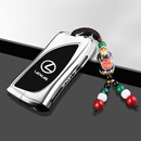 苍塑适用于24款雷克萨斯es200臻享版RX350钥匙套LS500车GX550壳扣男 雷克萨斯专用[貔貅扣]珍珠银