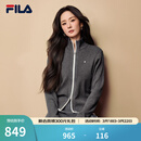 FILA 斐乐杨幂同款女士编织外套冬新款简约时尚修身拉链毛衣开衫 华孚H150R花灰-MG L 170/88A/L