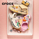 卡骆驰（CROCS）洞洞鞋贝雅卡骆班轻便耐磨一脚蹬休闲鞋|205089 白/深蓝-126 37 /38(230mm)