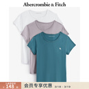 Abercrombie & Fitch经典小麋鹿图案女装夏季美式3件组合装圆领短袖T恤139-4670 多色 XS 160/84A