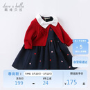 戴维贝拉【商场同款】女童连衣裙儿童裙子春秋女孩公主裙宝宝衣服