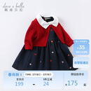 戴维贝拉【商场同款】女童连衣裙儿童裙子春秋女孩公主裙宝宝衣服