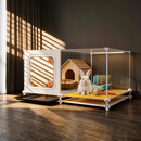 蔻丝全景兔笼子家用室内大号带接粪托盘荷兰猪侏儒兔宠物专用豪华别墅