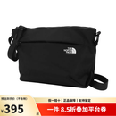 The North Face北面户外印花LOGO尼龙单肩斜挎包男女同款 黑色 均码约26.5*23*9cm
