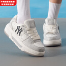 MLB官方运动鞋女鞋子 春夏礼物学长鞋老花休闲鞋增高板鞋 3ASXM036N 纽约洋基队/灰色 36.5 (230mm)