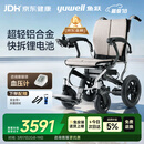 鱼跃(yuwell)电动轮椅车D130FL老人专用全自动智能可折叠轻便代步锂电
