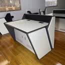 烤漆钢木全钢控制台操作台指挥中心调度台安防数据监控台操作台 4800*1100*950两张+3200*1100*950一张