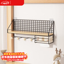 安尔雅免打孔墙上置物架客厅墙面卧室床头收纳架墙壁挂式隔板路由器架子