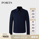 PORTS宝姿男装羊绒保暖百搭毛呢大衣ML9C022LZH006 藏青色 XL