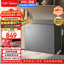 美的（Midea）200L单温家用冰柜减霜冷藏冷冻柜两用小冰柜一级能效节能冷柜小型冰箱BD/BC-200KMF(E)国家补贴