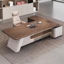 造未来吸塑老板桌办公桌椅简约现代高端领导办公室大班台总裁电脑桌书桌 1.8米老板桌【圆角桌面款】