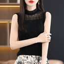 【买一送一】春夏新款蕾丝花边无袖背心女内搭薄款吊带打底衫上衣 【买一送一】黑色+白色 4XL 【建议160-180斤】