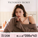 维多利亚的秘密 logo字母肩带舒适无痕时尚文胸内裤内衣套装送女友女友礼物 54A2黑色-无钢圈 80B (36B)+M