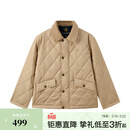 E·LAND KIDS童装新品男童棉服学院风休闲翻领加厚外套 Beige米色/35 170