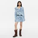 RE'VAN芮范新品设计师款质感蓝色蛇纹短裙套装RL12403167 蓝色（花） M /38