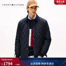 Tommy Hilfiger【防水】秋冬男美式潮流菱格灯芯绒衬衫领轻薄棉服夹克外套 藏青色DW5 L （推荐：150-165斤）