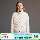 ELLE KIDS童装 菱格绗棉立领棉服女童冬季新款复古老钱风保暖外套