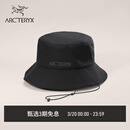 ARC'TERYX始祖鸟 SINSOLO BUCKET HAT 轻量 男女同款 渔夫帽 BLACK/黑色 L-XL