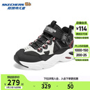 Skechers斯凯奇童鞋男童卡扣加绒中帮靴子复古潮流舒适保暖运动鞋405342L